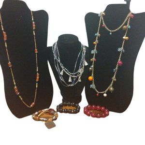 6 piece Colorful Beaded Necklace & Bracelet lot